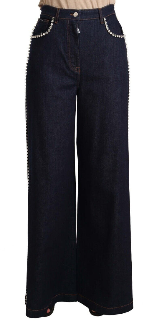 Elegante dunkelblaue Flare-Jeans