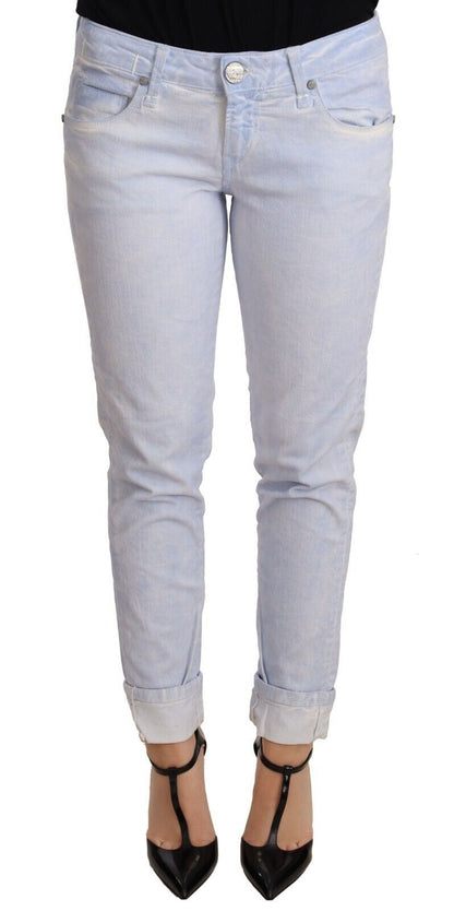 Light Blue Cotton Push Up Denim Jeans