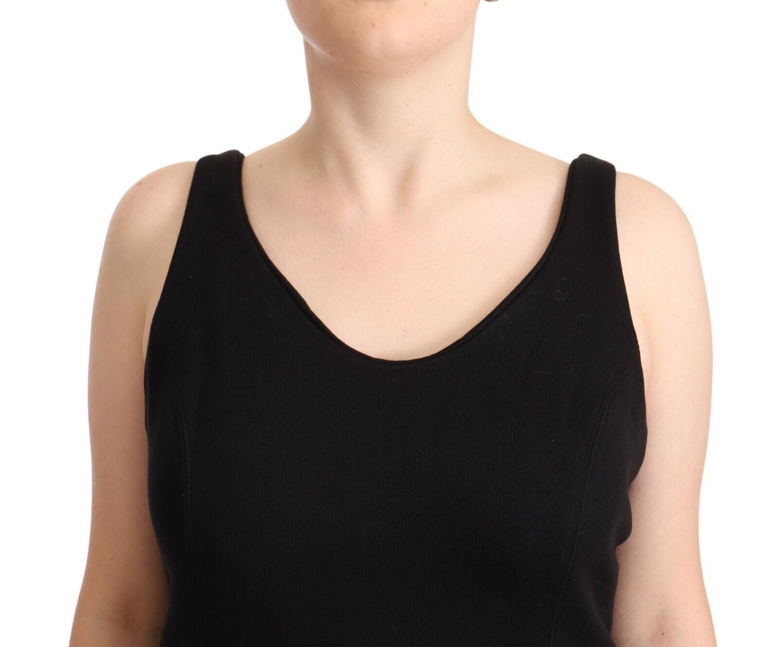 Schickes ärmelloses Designer Tank Top in Schwarz