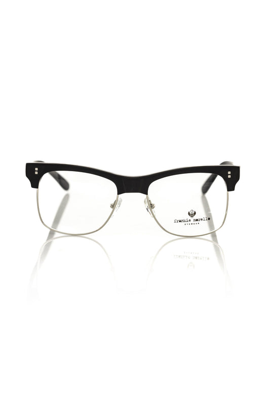 Black Metallic Men's Eyeglass Frame