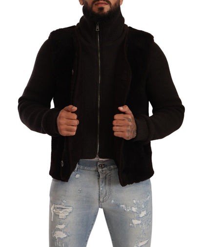 Elegante chaqueta bomber de cuero