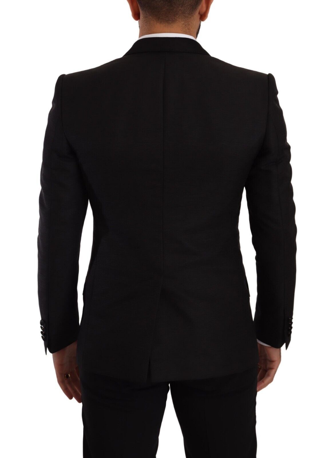 Conjunto de traje negro de corte entallado Sicilia