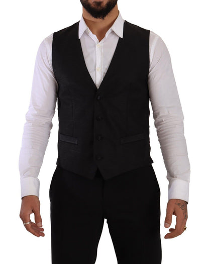 Conjunto de traje negro de corte entallado Sicilia