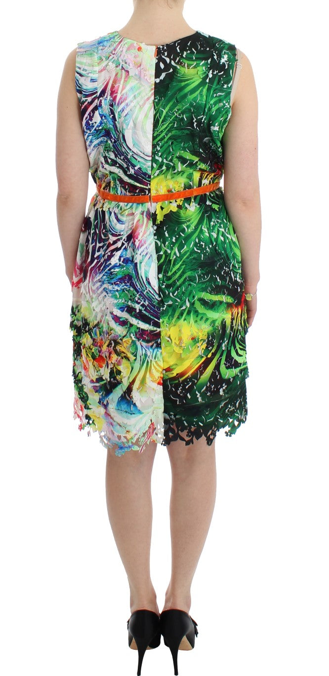 Vestido tubo multicolor: elegancia artística