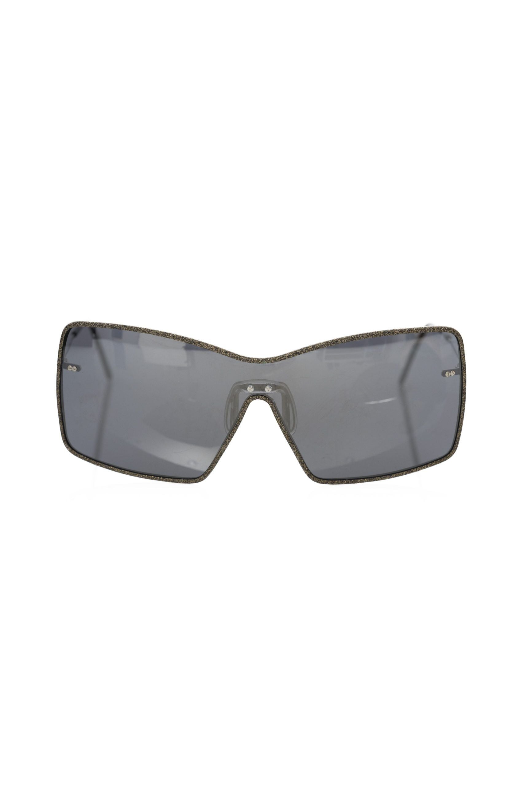 Schwarze Metallic-Sonnenbrille für Damen