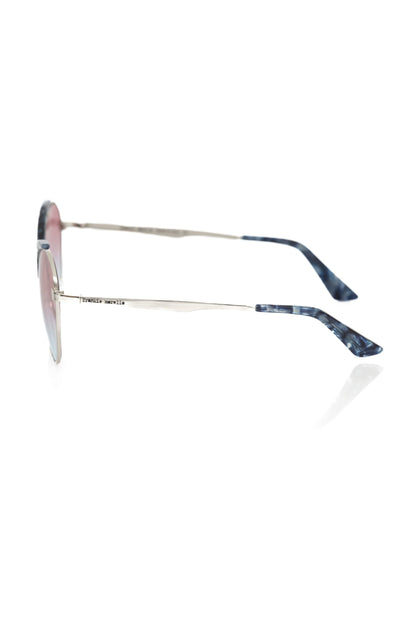 Blaue Metallic-Sonnenbrille für Damen