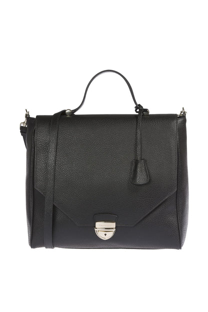 Schwarze Leder Damen Handtasche