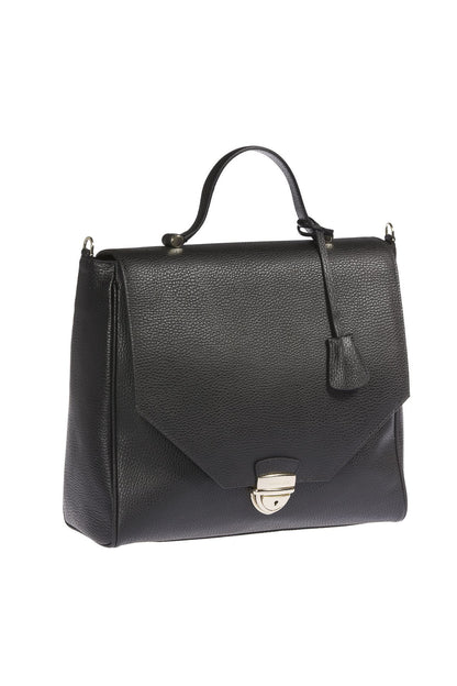 Schwarze Leder Damen Handtasche