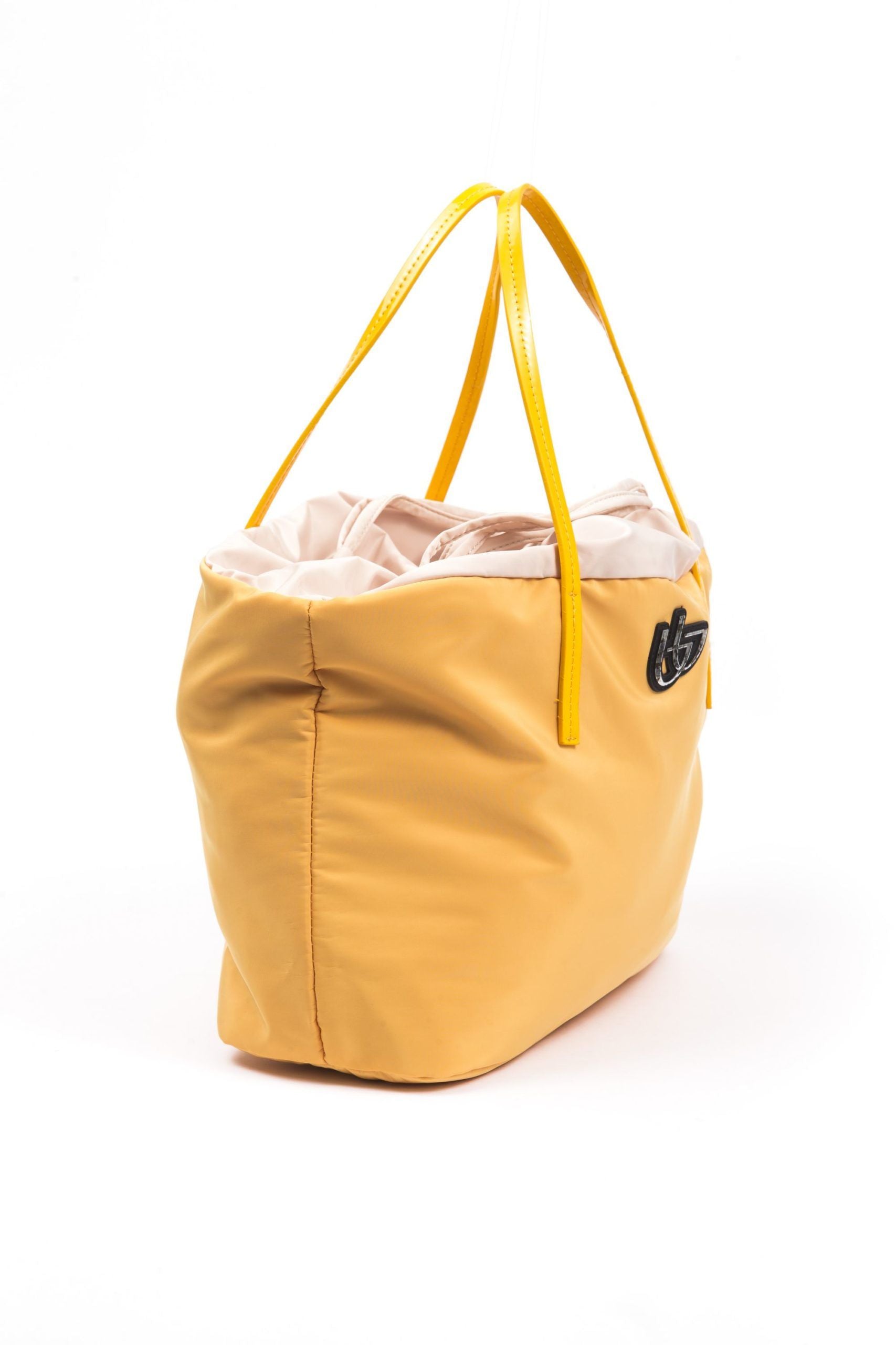 Yellow Polyester Women Handbag