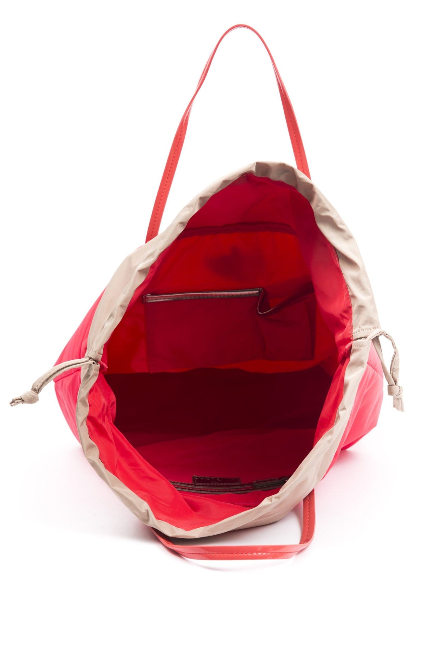 Red Polyester Women Handbag