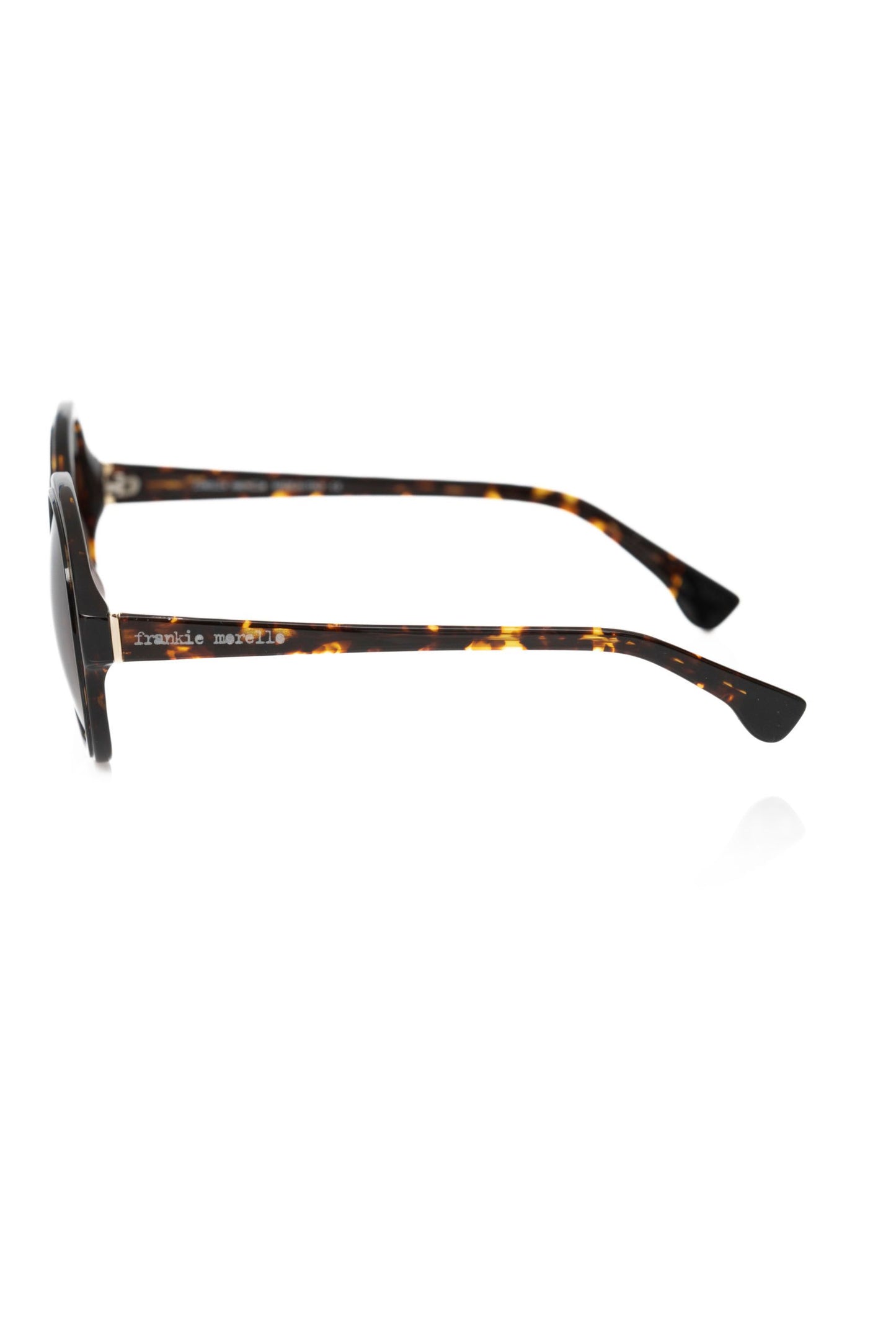 Chic Black Turtle Pattern Round Sunglasses