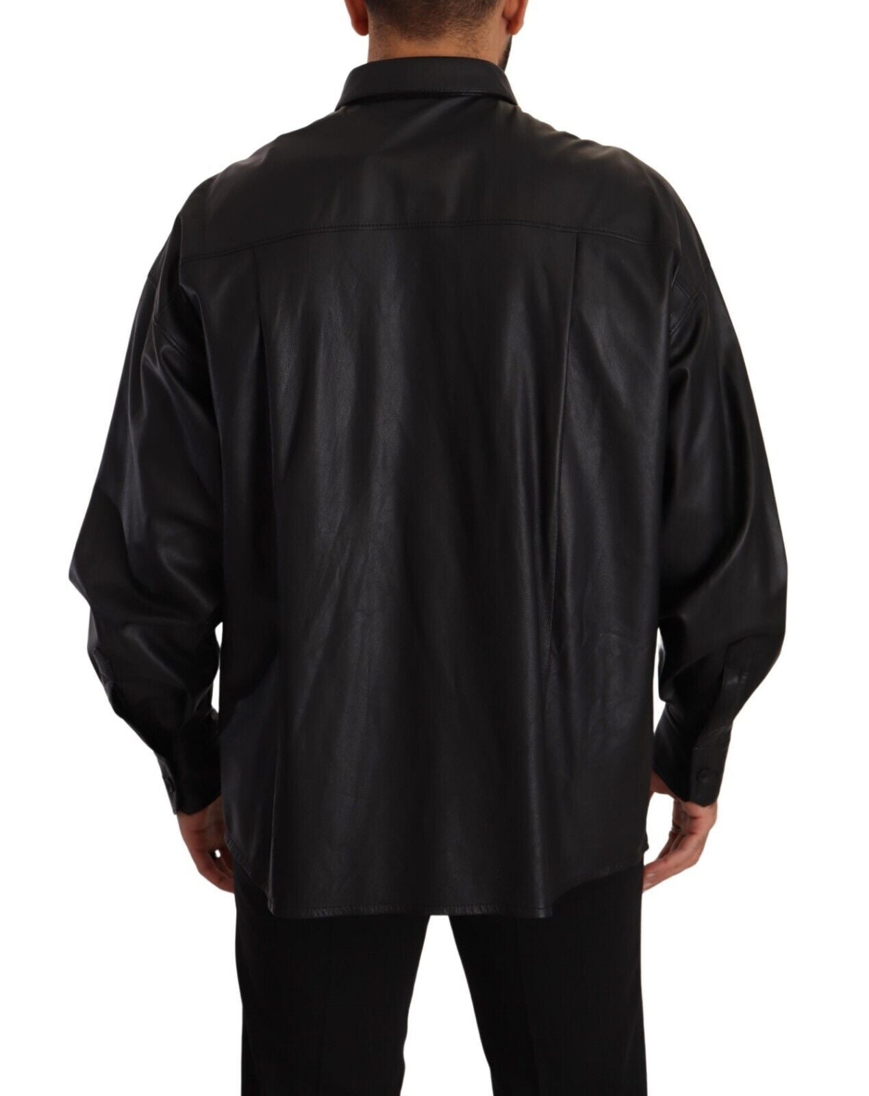 Elegante schwarze Lederjacke