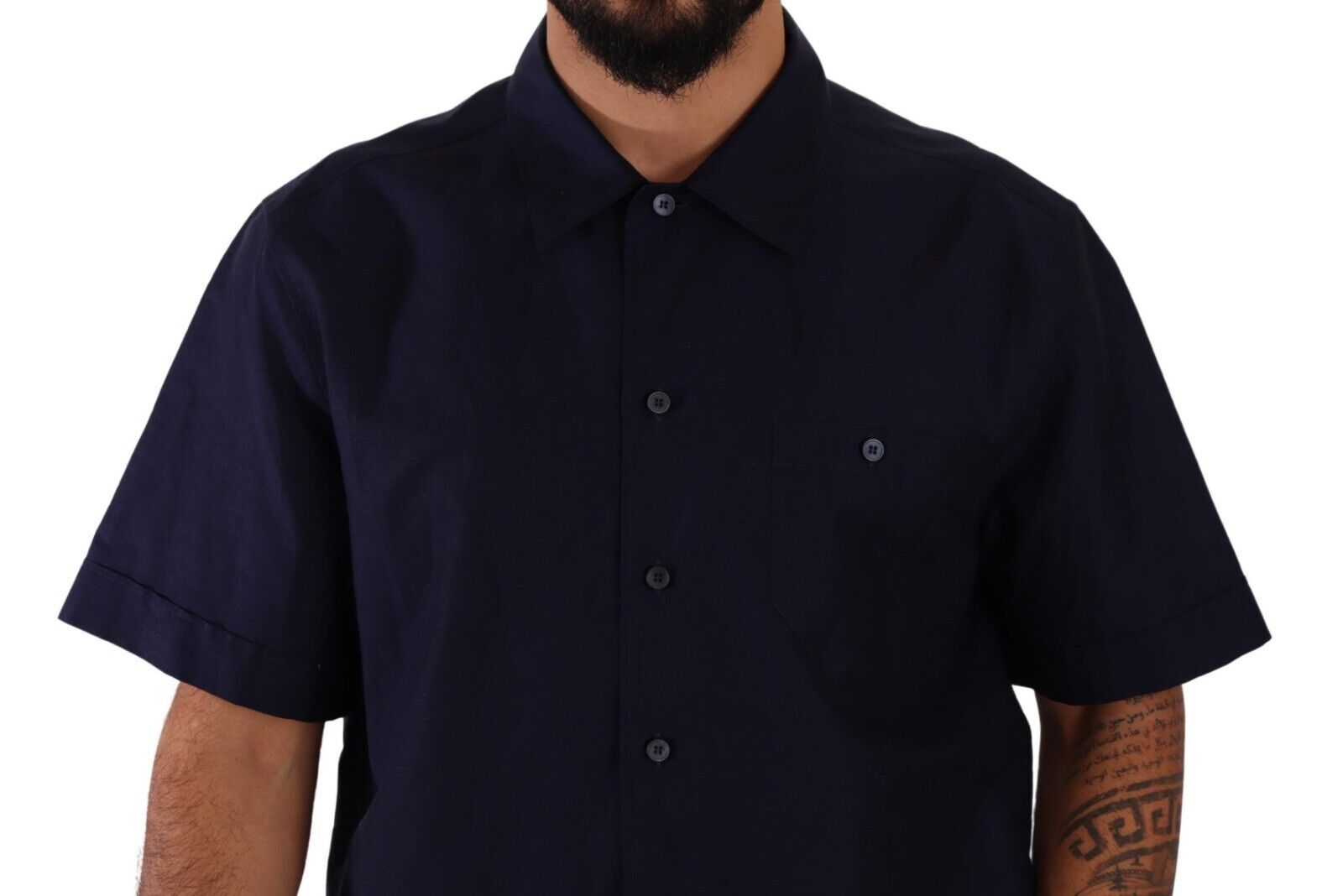 Elegantes marineblaues Button-Down-Freizeithemd