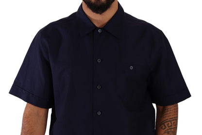 Elegantes marineblaues Button-Down-Freizeithemd