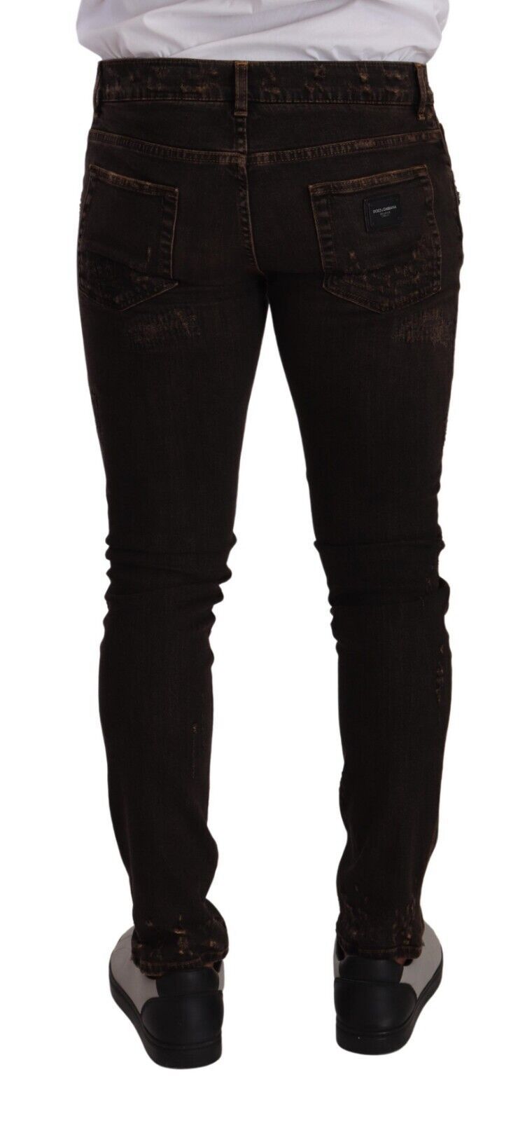 Slim Fit Skinny-Jeans aus Distressed-Denim