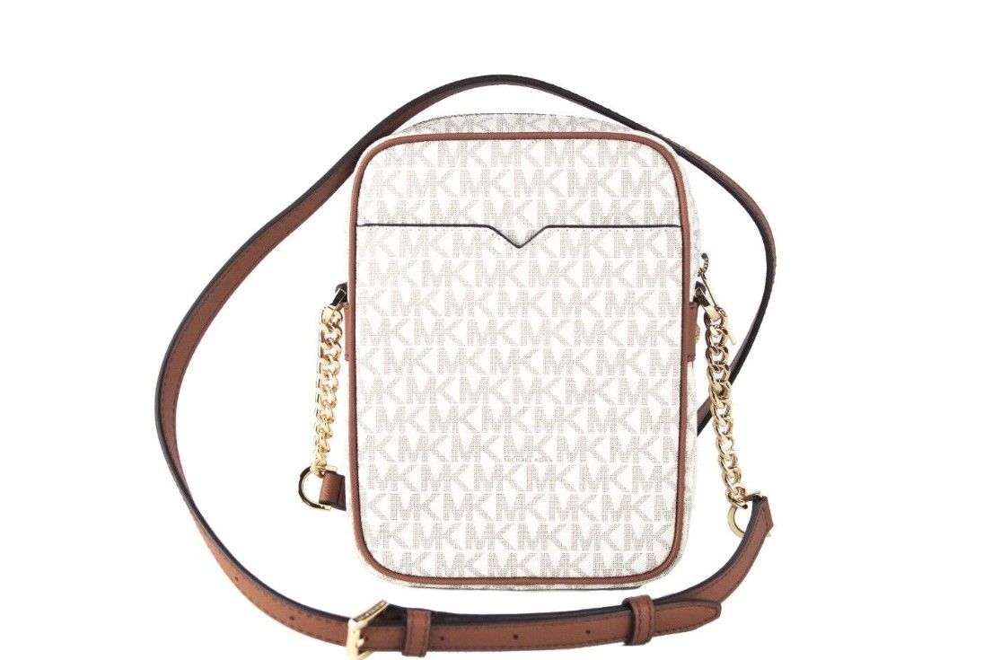 Jet Set Medium Vanilla PVC North South Chain Crossbody Handbag