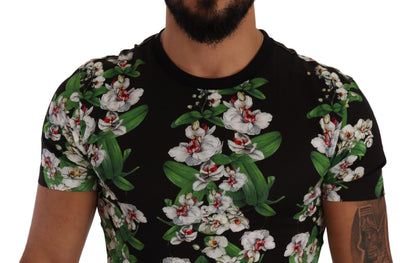 Elegantes florales Rundhals-T-Shirt für Männer