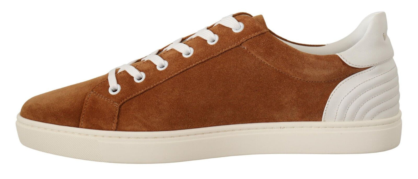 Elegante zweifarbige Leder-Sneaker