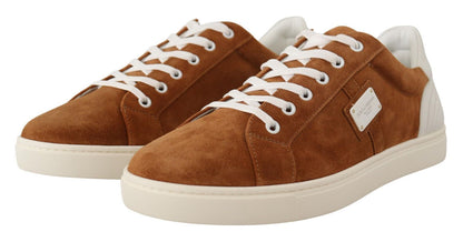 Elegante zweifarbige Leder-Sneaker