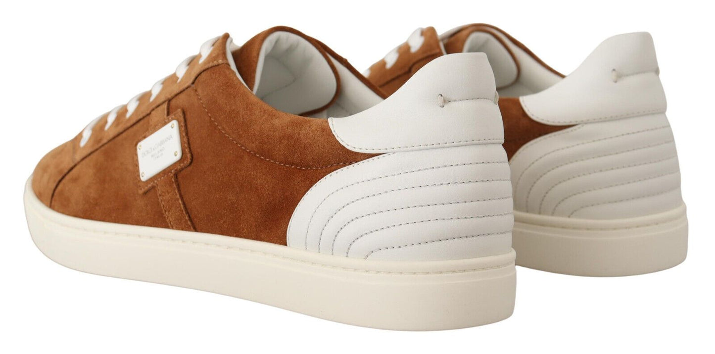 Elegante zweifarbige Leder-Sneaker