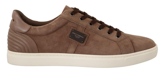 Elegante braune Leder-Sneaker für Herren