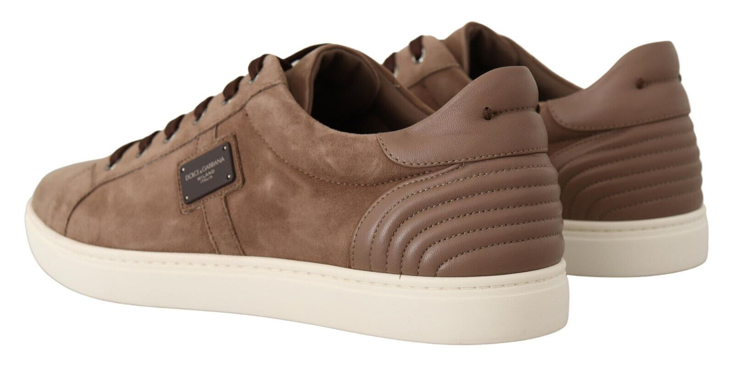 Elegante braune Leder-Sneaker für Herren