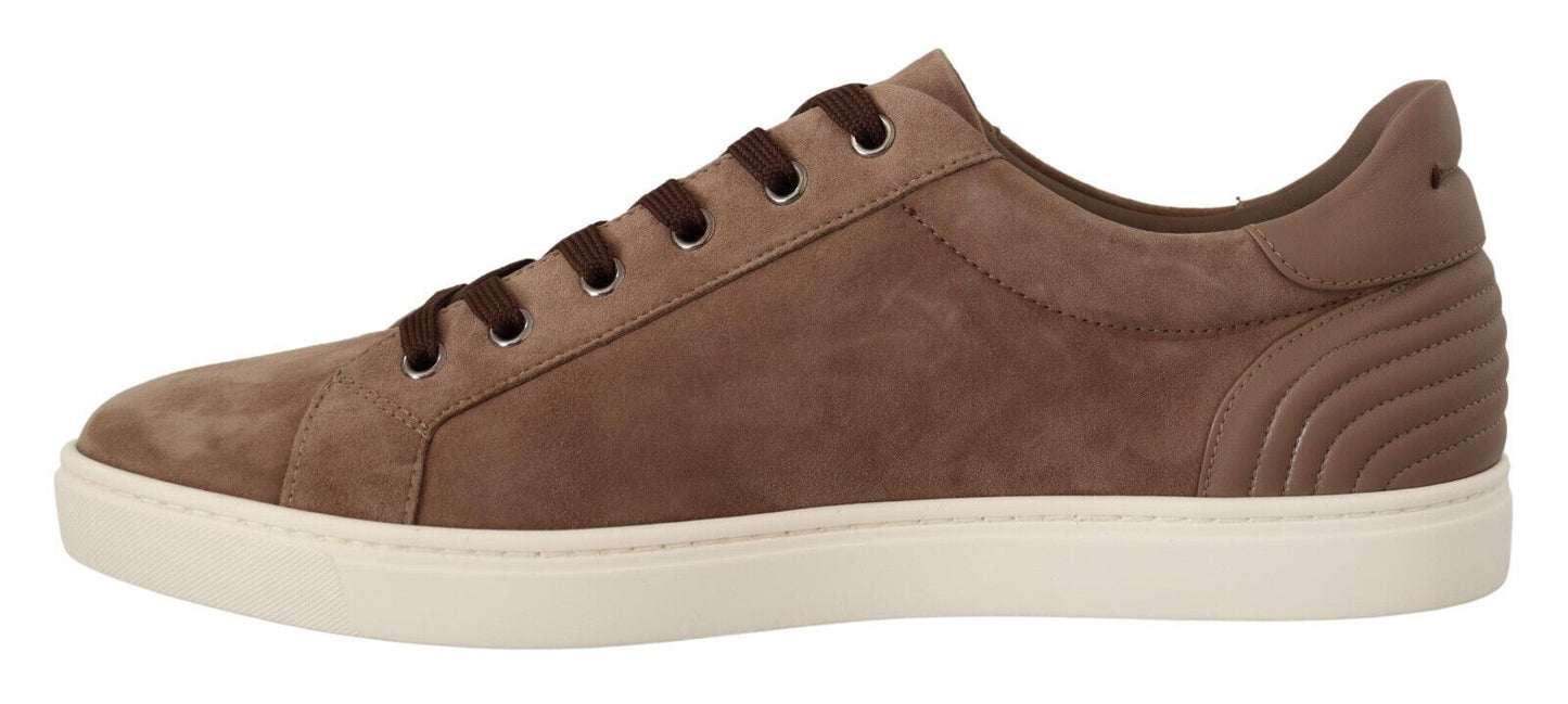 Elegante braune Leder-Sneaker für Herren