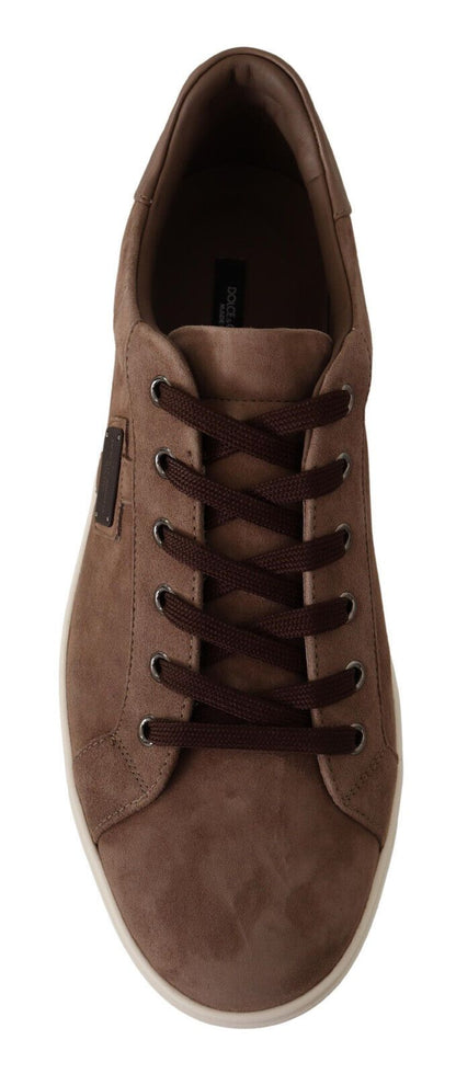 Elegante braune Leder-Sneaker für Herren