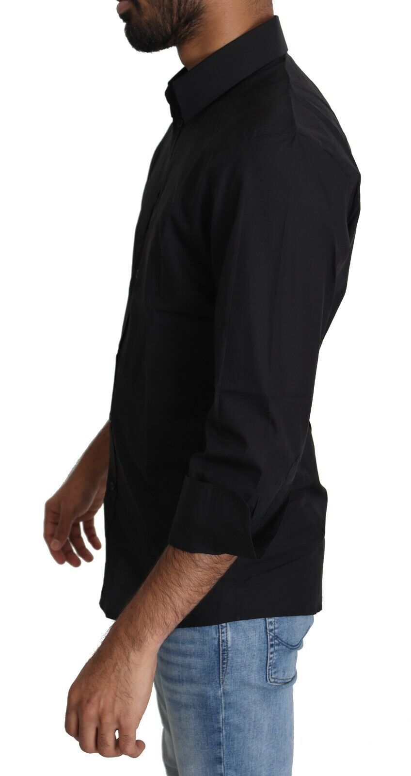 Elegantes schwarzes Slim Fit Hemd