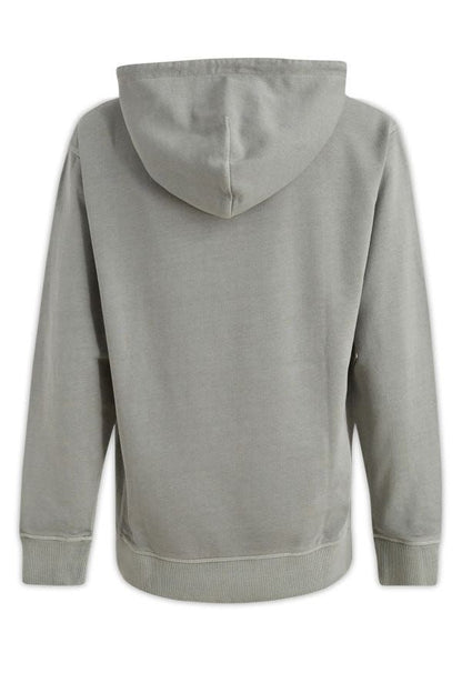 Sudadera elegante de algodón gris con capucha