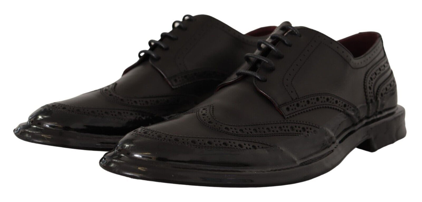 Elegant Calfskin Derby Oxford Wingtips