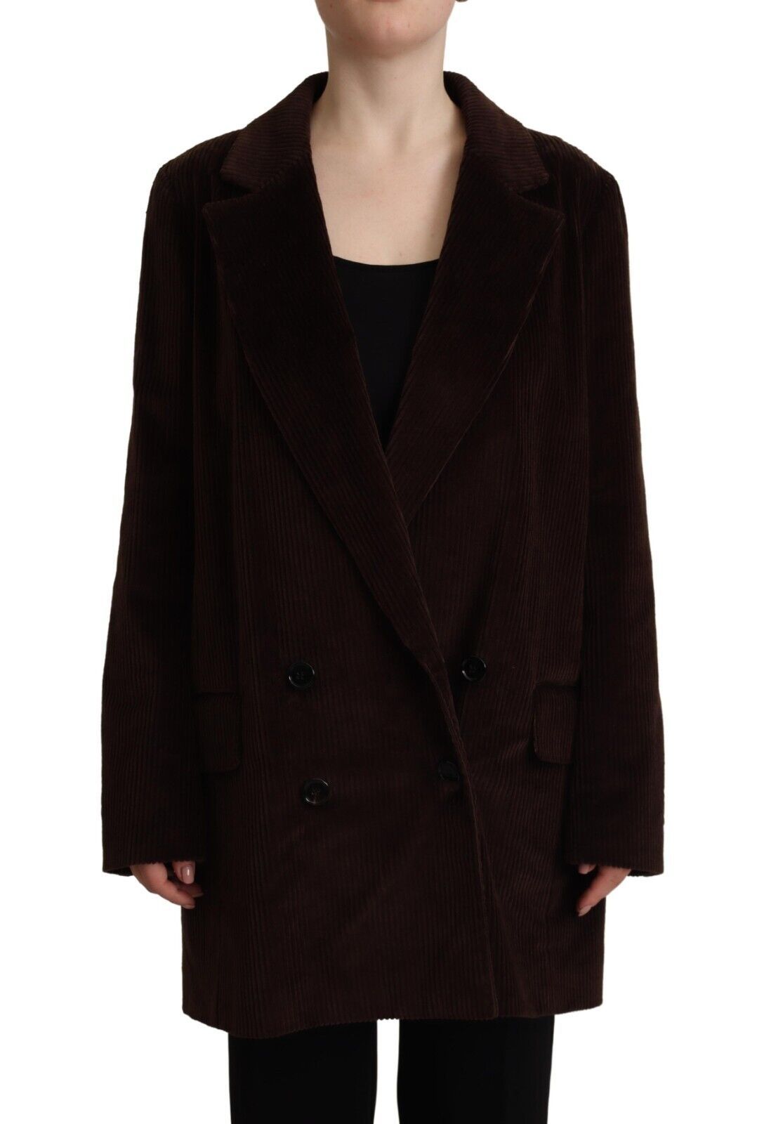 Eleganter burgunderroter zweireihiger Trenchcoat