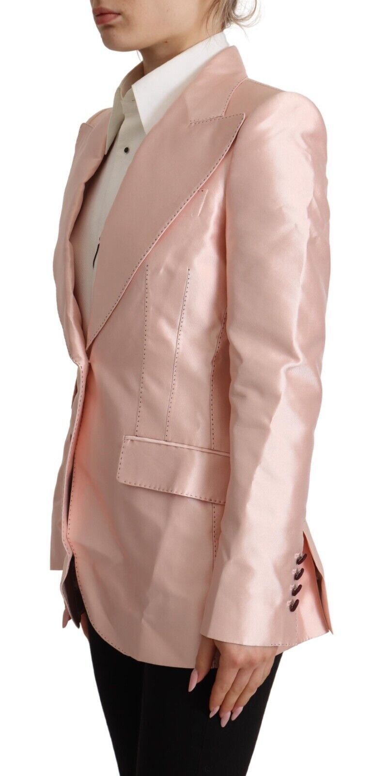 Elegante Blazerjacke aus rosa Seide