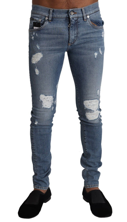 Elegante hellblaue Skinny-Jeans