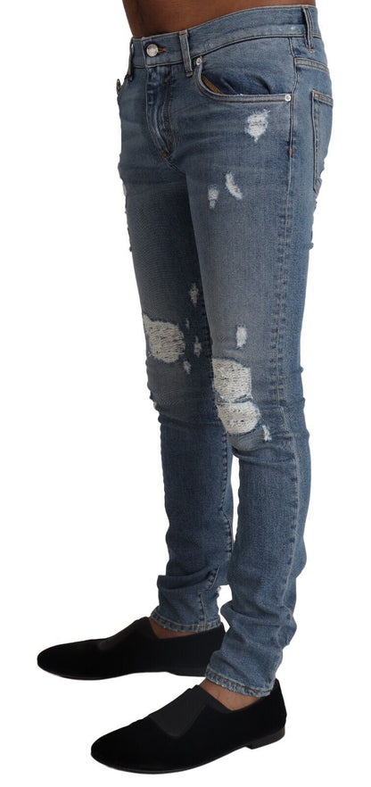 Elegante hellblaue Skinny-Jeans