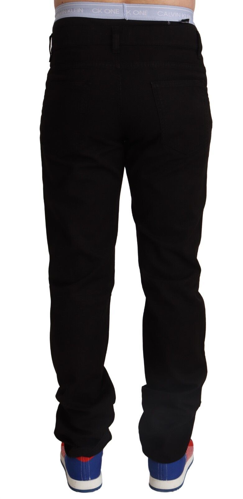 Elegante Skinny-Hose aus schwarzer Baumwolle