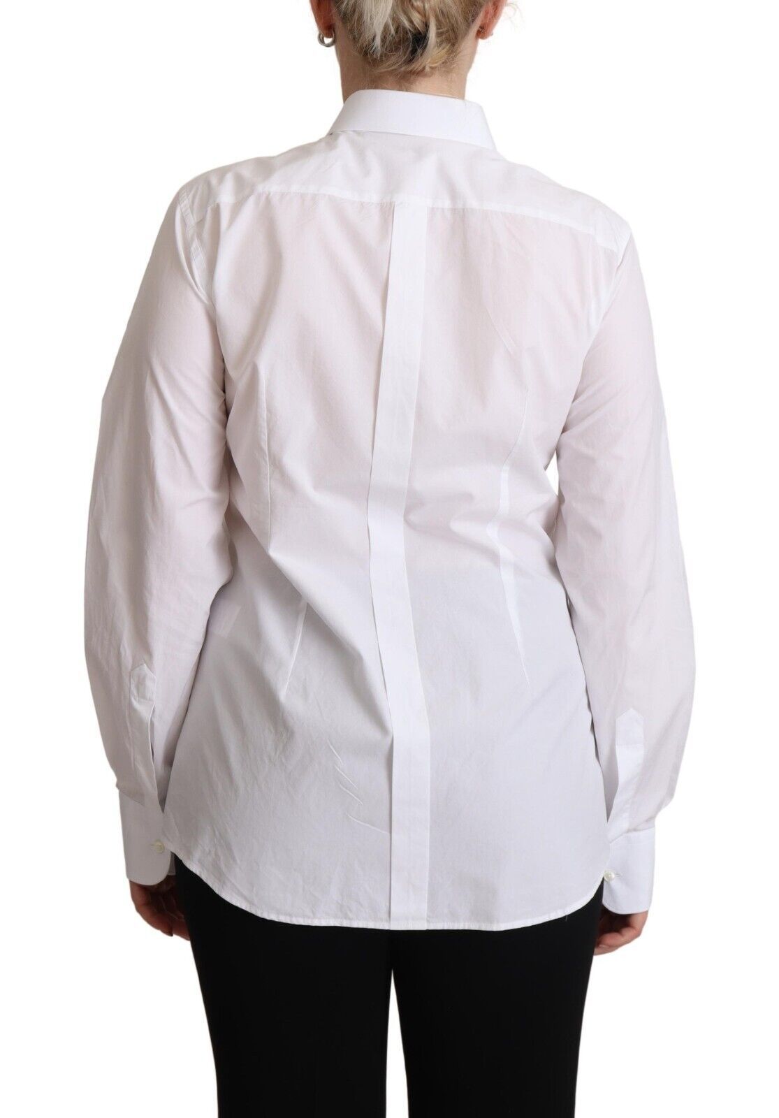 Camisa elegante de popelina blanca