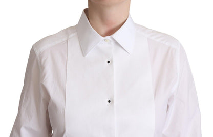 Camisa elegante de popelina blanca