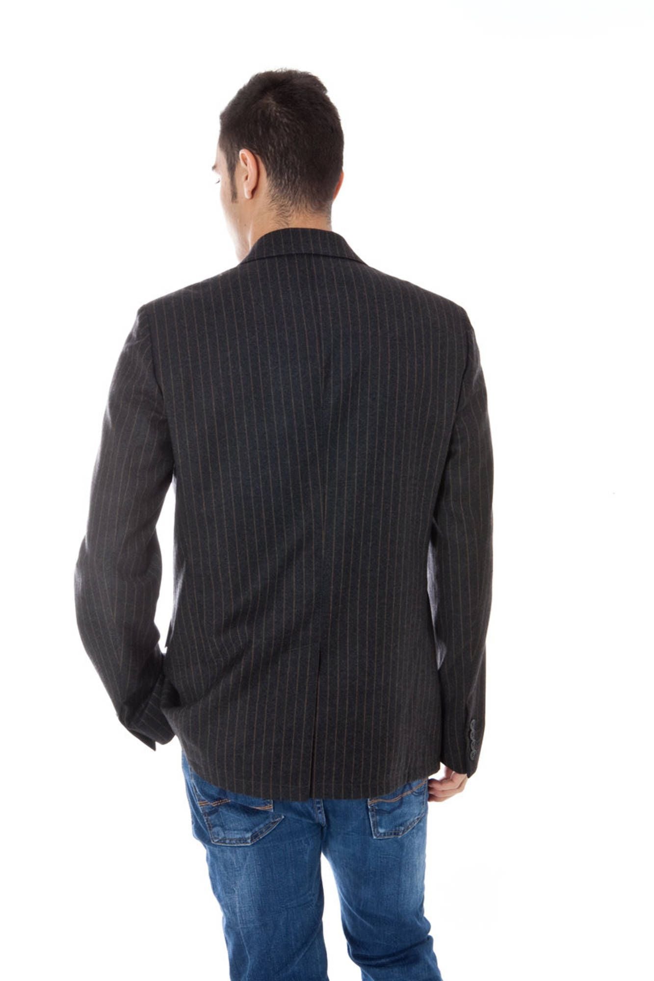 Gray Wool Men Jacket