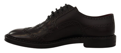 Elegante Derby-Schuhe aus lila Leder