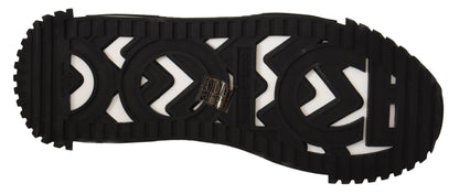 Black Gray Fabric Lace Up NS1 Sneakers Shoes