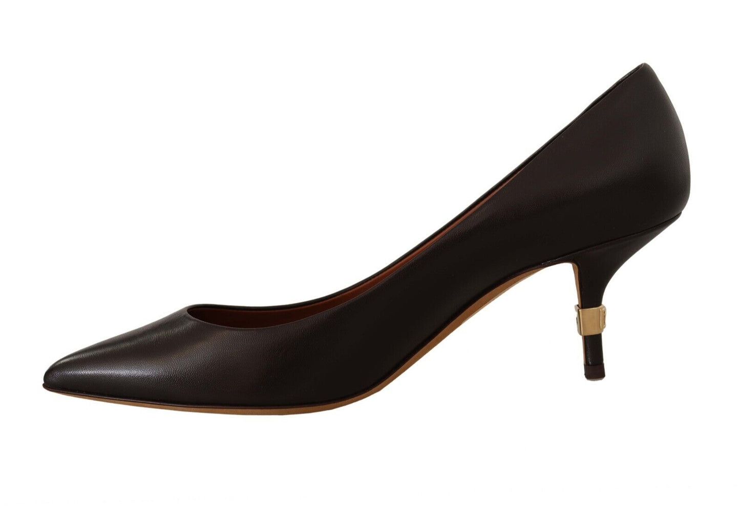 Elegante braune Leder Pumps mit Absatz