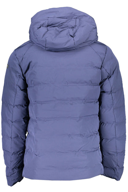 Blue Polyamide Men Jacket