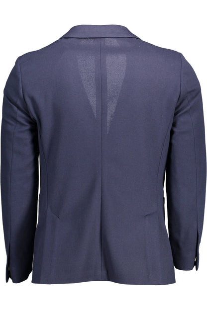 Chaqueta de poliéster azul para hombre