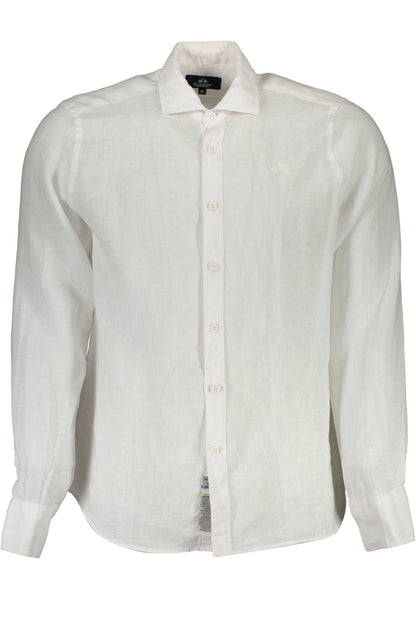 Camisa de lino blanca para hombre