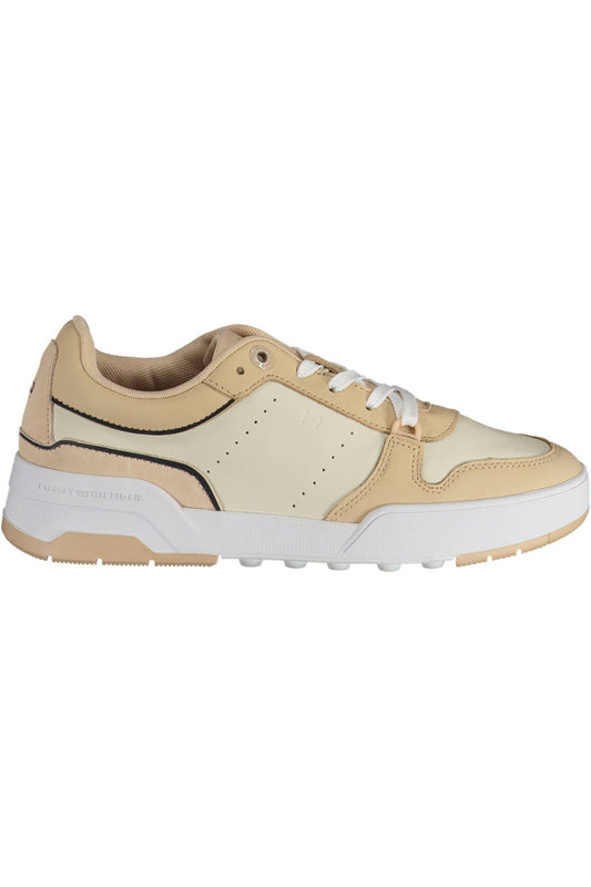 Beige Leder Damen Sneaker