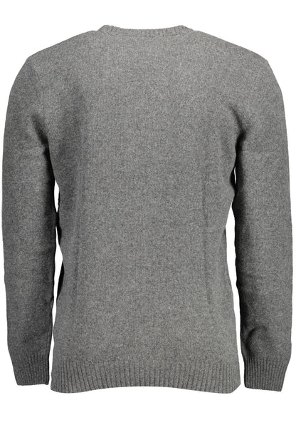 Gray Wool Men Sweater