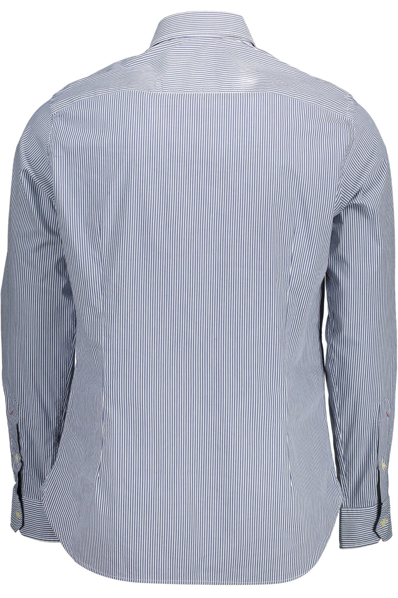 Blue Cotton Men Shirt