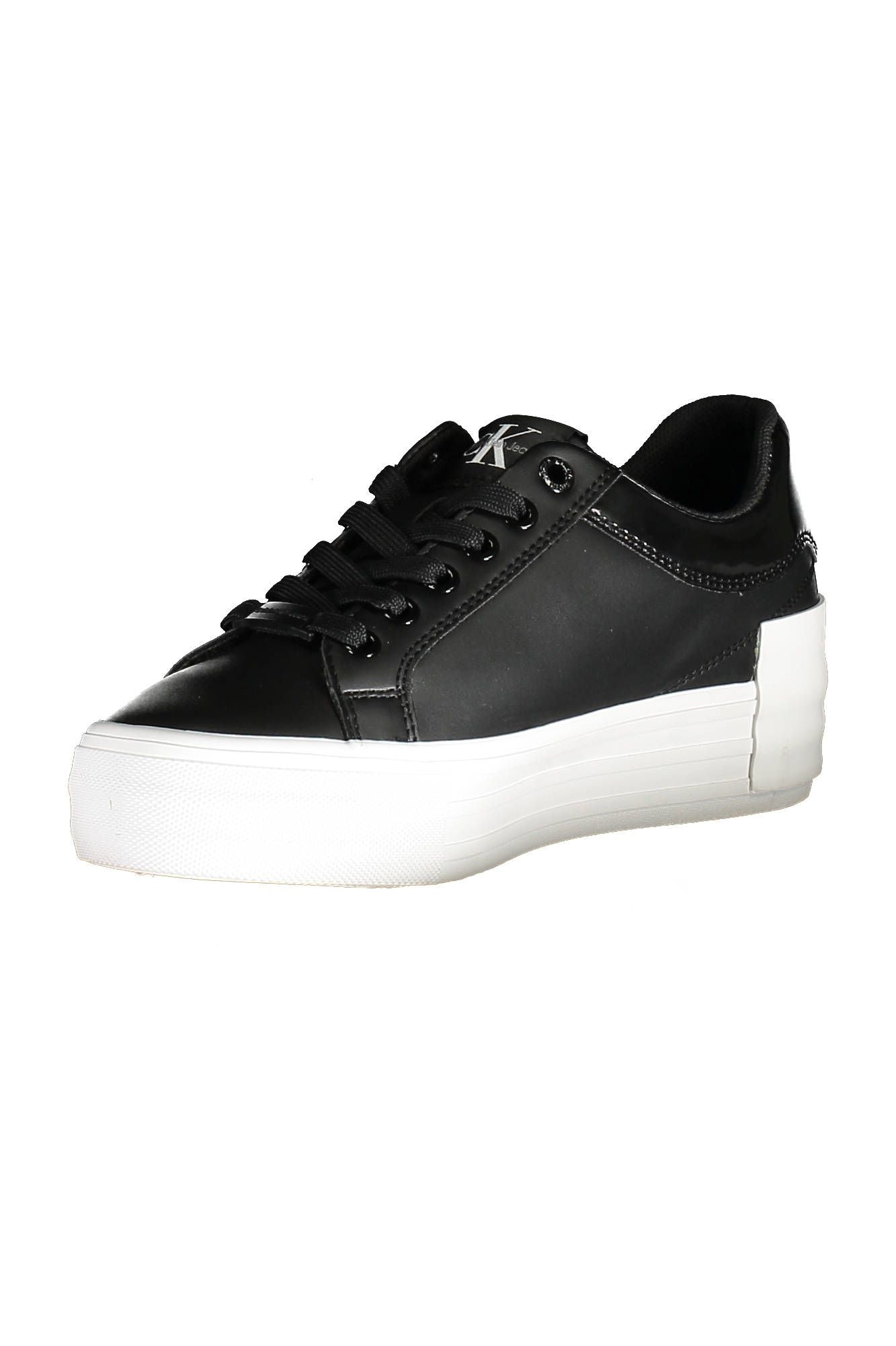 Black Leather Women Sneaker