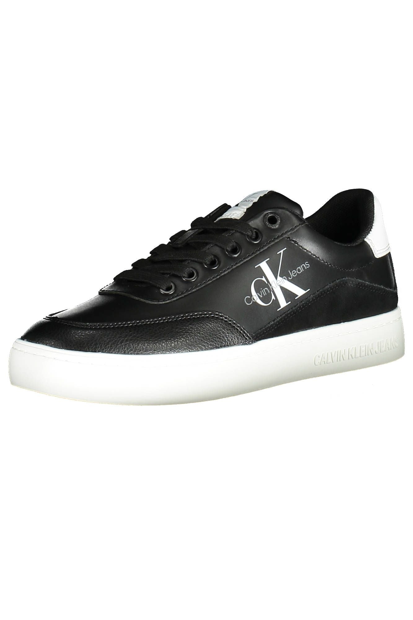 Black Leather Women Sneaker